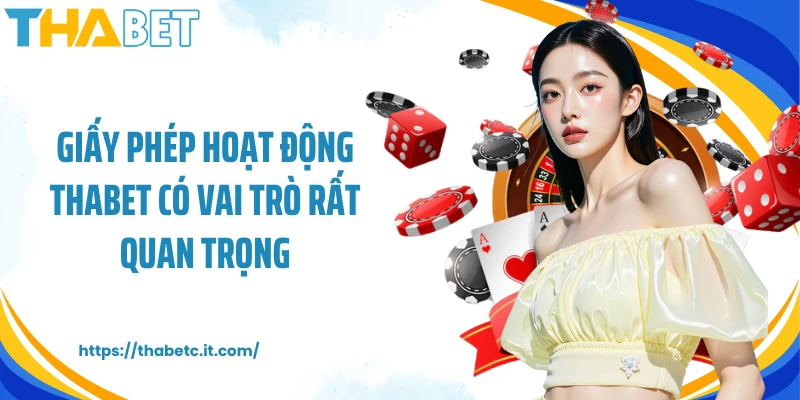 Giấy phép hoạt động THABET có vai trò rất quan trọng