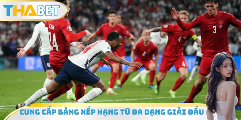 Cung cấp bảng xếp hạng từ đa dạng giải đấu